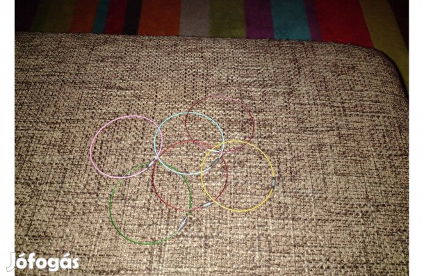 Színes sodrony karkötő alap 6 db