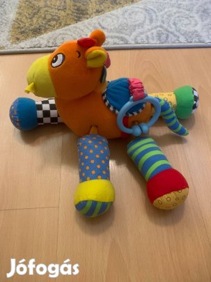 Színes teve csörög, zörög, sípol, nyomogató, felakasztható