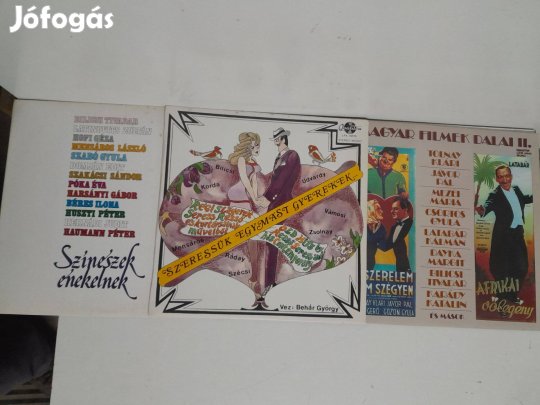 Szinészek énekelnek bakelit nagylemezek (3 db egyben)