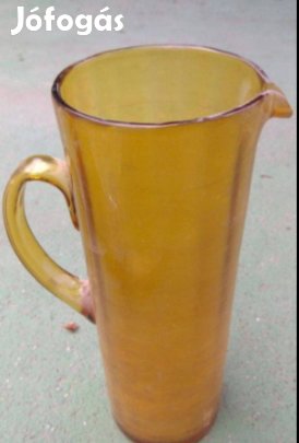 Színezett üveg kancsó Hibátlan állapotú Retró