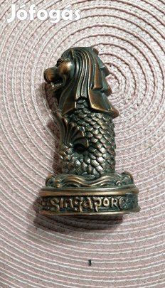 Szingapúr Merlion réz asztali dísz
