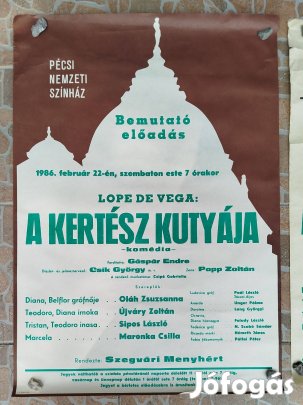 Színház plakát Pécs.1986