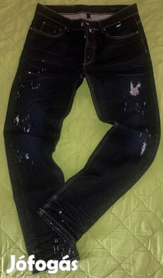 Szinte új Benetton Jeans slim stílusos direkt szaggatott ffi farmer