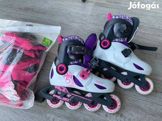 Szinte új Oxelo kislány görkorcsolya 30-32 méretig eladó