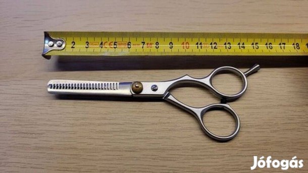 Szinte új, minőségi, állítható hajvágó olló, ritkító olló fodrász olló