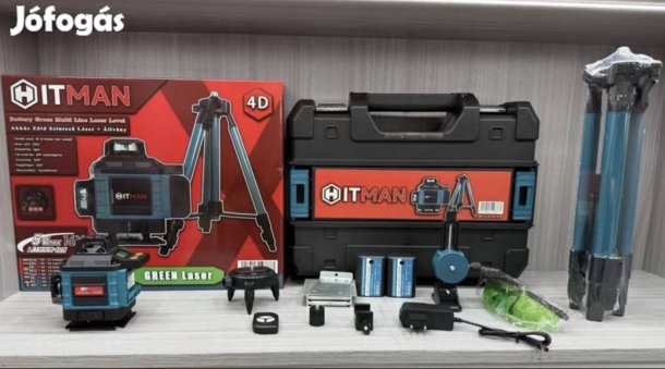 Szintező Lézer 16V Zöld 4D állvánnyal