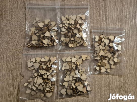 Szív alakú fa dekorációs 5 csomag esküvői dekoráció esküvői dísz A