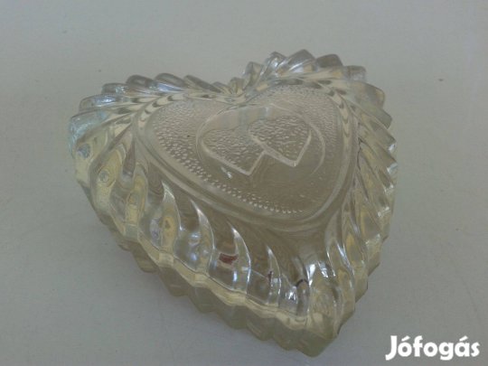 Szív alakú üveg ékszertartó eladó