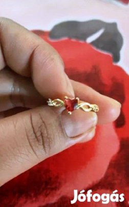 Szív köves Gyűrű 54-es méret