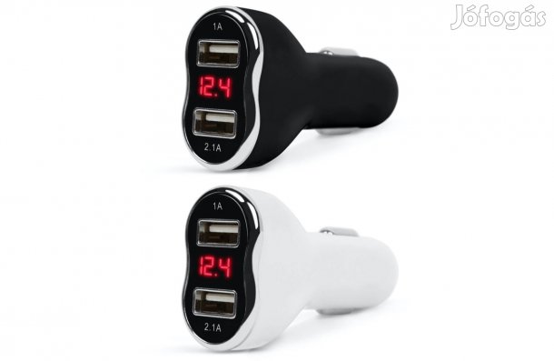 Szivargyújtó adapter Autós szuper gyors töltő dupla USB aljzattal