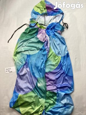 Szivárvány palást, tündér palást, tündér köpeny, felnőtt jelmez