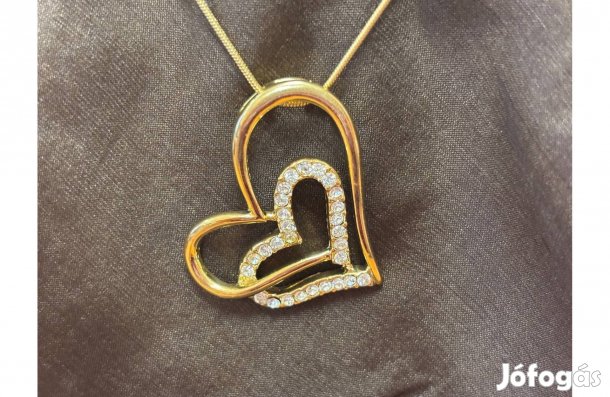 Szivecskés bizsu nyaklánc, divat ékszer, anyák napi ajándék