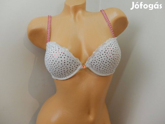 Szivecskés pántos szivacsos push-up melltartó