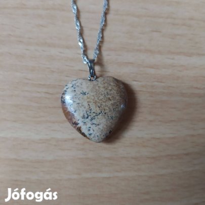 Szíves ásvány női nyaklánc Új