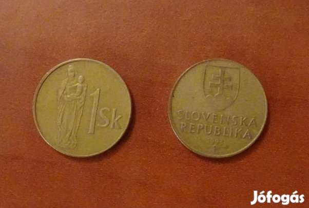 Szlovák 1 korona érme 1993