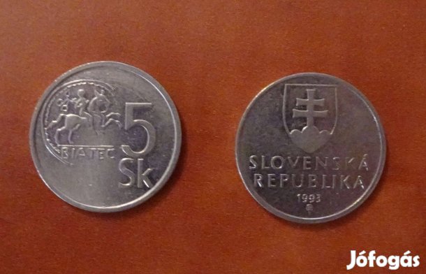 Szlovák 5 korona érme 1993