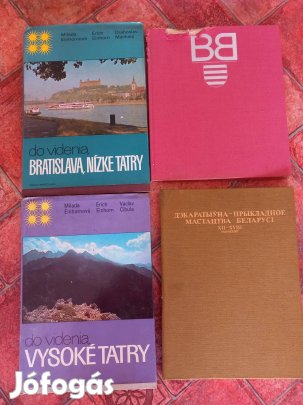 Szlovákul ill Oroszul írt nagy méretű könyvek 25x30cm