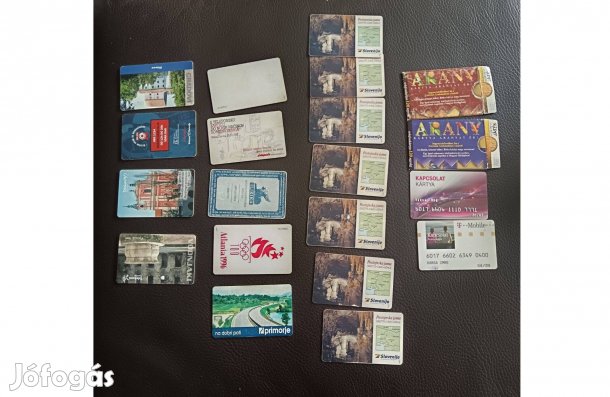 Szlovén ritka telefonkártya gyűjtemény felszámolás ,üres, szett ár