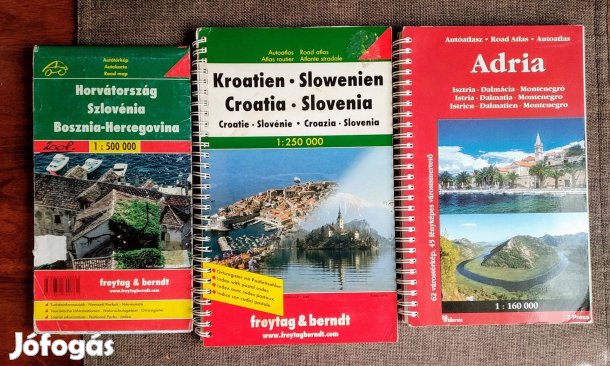 Szlovénia Horvátország Adria Utikönyvek Atlaszok Jugoszlávia Jugoszláv