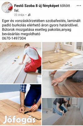 Szobafestés, laminált padló