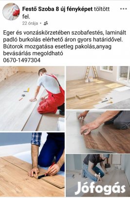 Szobafestés, laminált padló