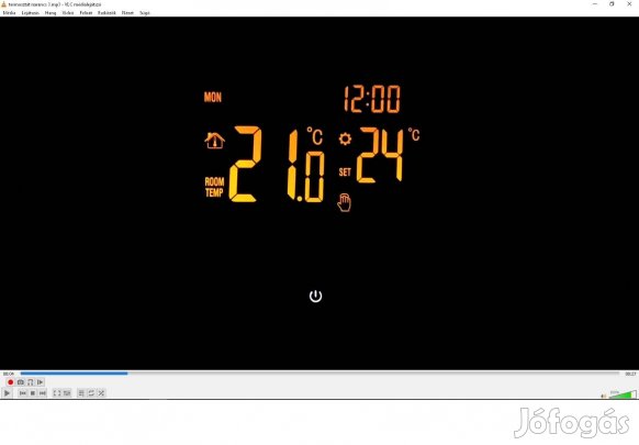 Szobai termosztát Narancs kijelzővel Wifi-n (is) vezérelhető