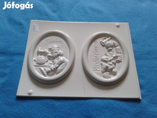 Szobajelölő gipsz kiöntő forma, öntőforma