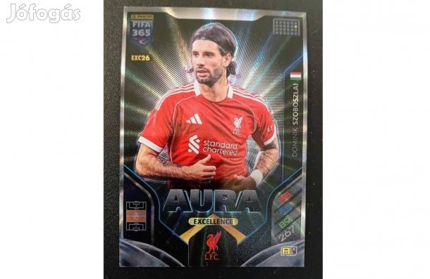 Szoboszlai Dominik Liverpool Aura Excellence focis kártya Panini FIFA