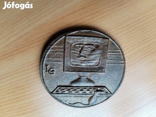 Szobrászművész névjegy érem Csikvári Péter Budapest bronzbó