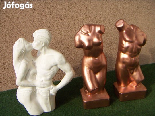 Szobrok gipszből, illetve kerámiából új állapotban egyben eladó
