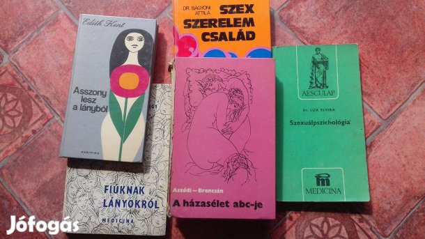 Szocreál felvilágosító könyvek a 70-es évekből 5db egybe