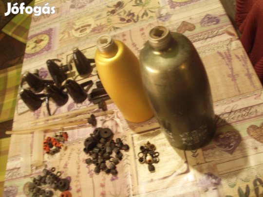 Szódásszifon 5 doboz patronnal, alkatrészekkel