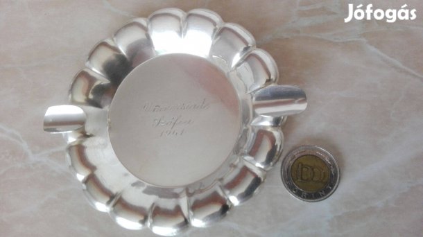 Szófiai Universiade 1961-es emlék jelzet ezüst hamutál ritka sp