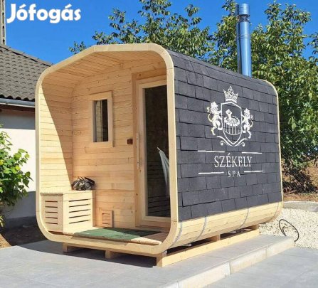 Szögletes fatüzelésű Prémium Kültéri Szauna Bruttó ára: 2.400.000 Ft