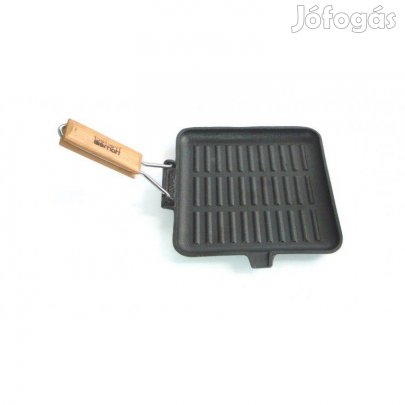 Szögletes öntöttvas grill serpenyő 21,5cm