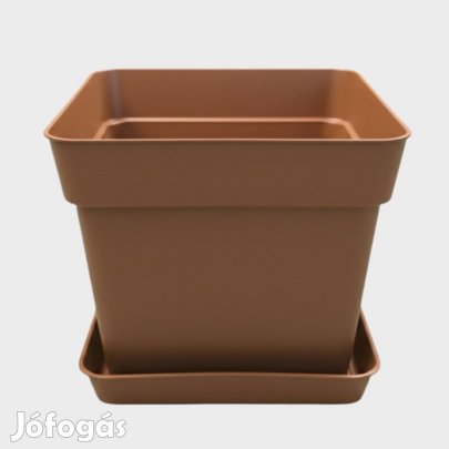 Szögletes virágcserép + alátét 20x20cm