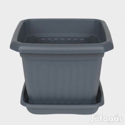 Szögletes virágcserép alátéttel 30cm