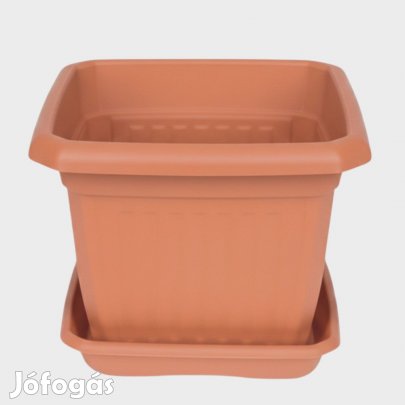 Szögletes virágcserép alátéttel 40cm