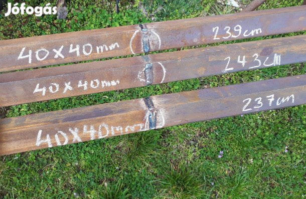 Szögvas 40x40 mm-es toldott eladó !