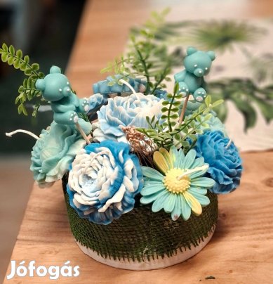 Szójaviaszból virágbox