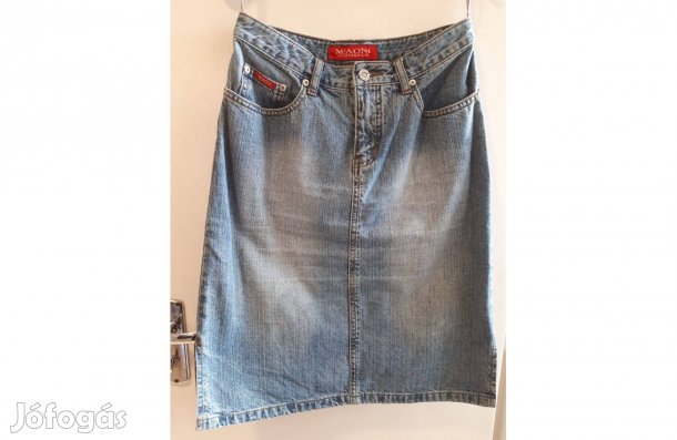 Szoknya, koptatott farmer anyagú, jó állapotban eladó