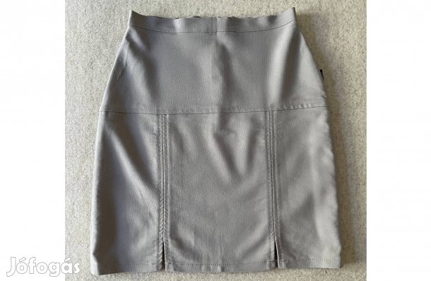 Szoknya mini, szövet, szürke