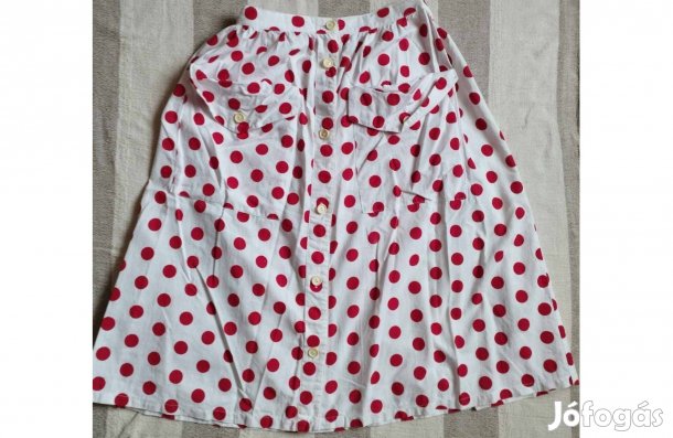 Szoknya pöttyös piros S-M