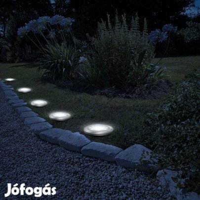 Szolár Leszúrható lámpa SMD LED-es kör alakú - középfehér - 12 cm