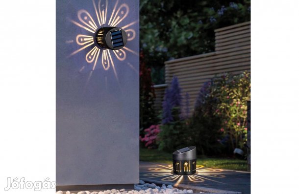 Szolár dekorlámpa - fali / álló - 8 x 9 cm - 1 melegfehér SMD LED