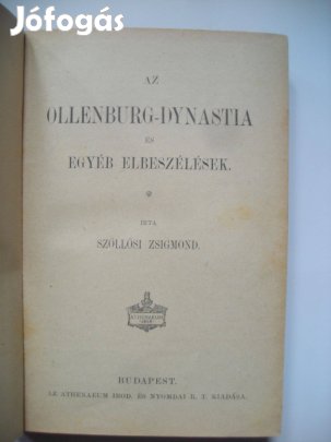 Szőllősi Zsigmond: Az Ollenburg-dynastia és egyéb elbeszélések