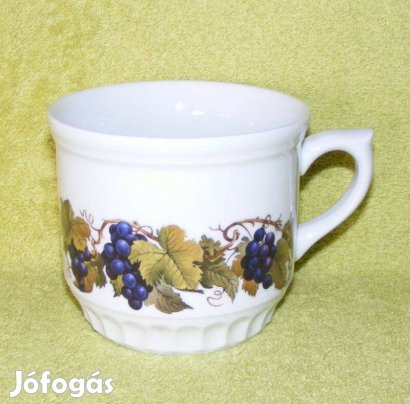 Szőlő mintás porcelán bögre Bohemia