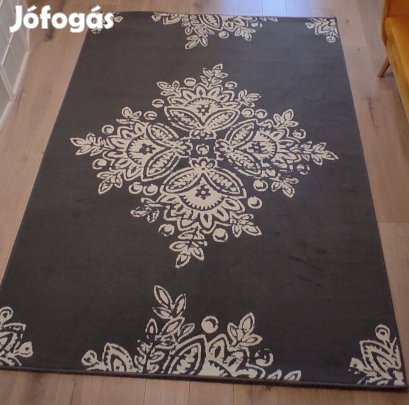 Szőnyeg-szürke-fehér mintás-Gloria Blossom 160*230