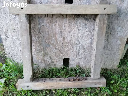 Szőnyegszövő állvány keret régi szövőszék retro db,tömör tölgyfa,nehéz