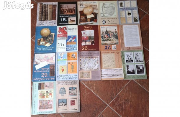 Szőnyi antikvárium aukciós katalógusai